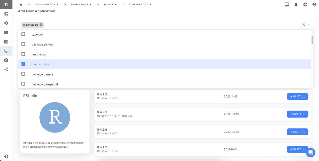 The tag-based full search feature in action